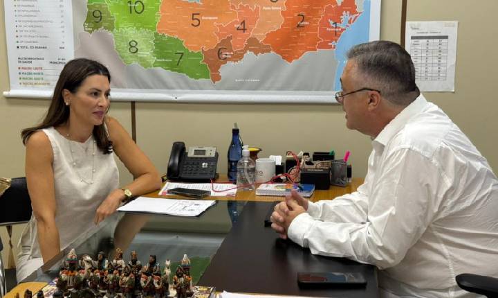 Deputada Mabel Canto (PP) se reúne com secretário da Saúde para debater recursos destinados a hospitais de Ponta Grossa