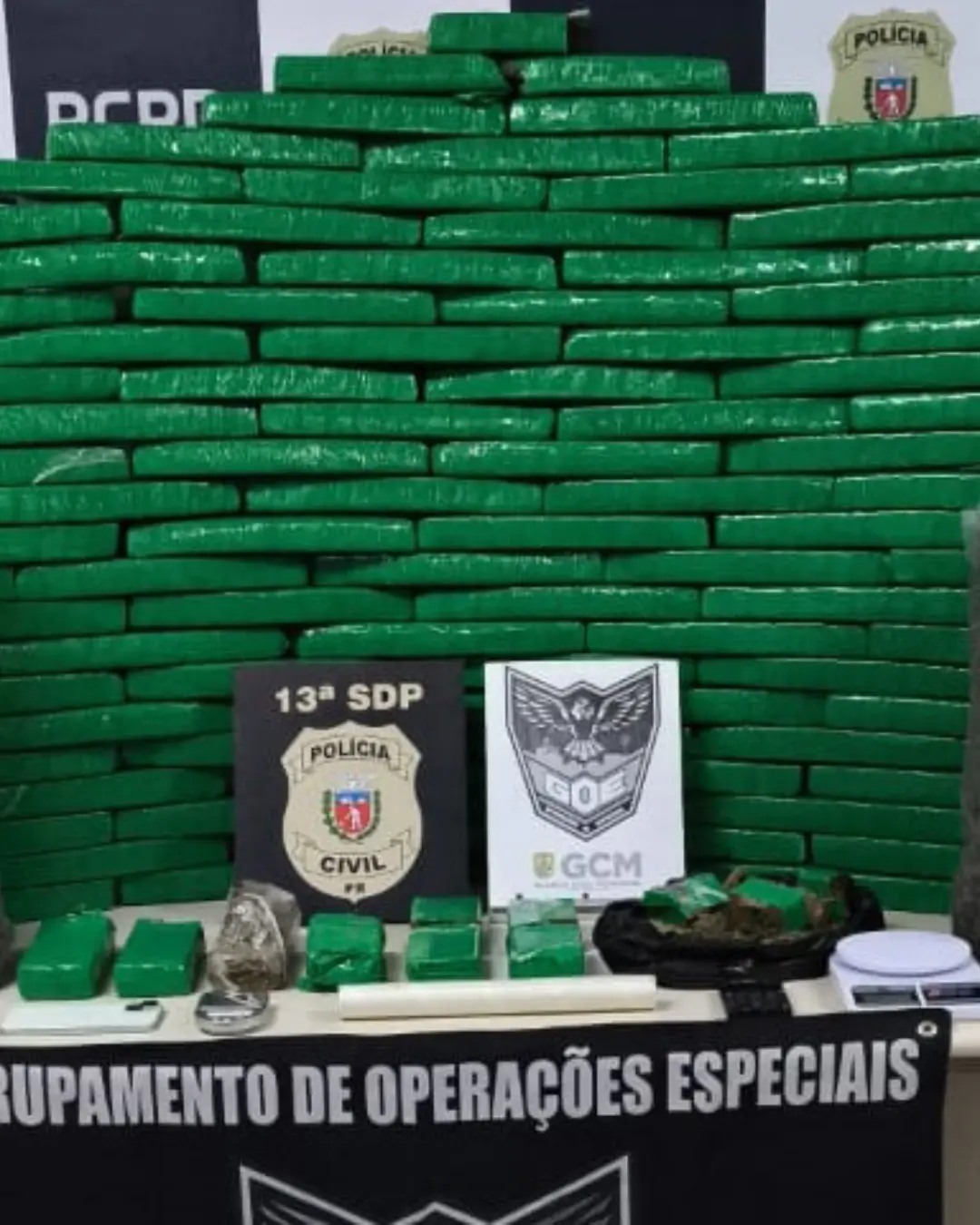 Homem é preso com quase 100 quilos de maconha em operação conjunta em Ponta Grossa