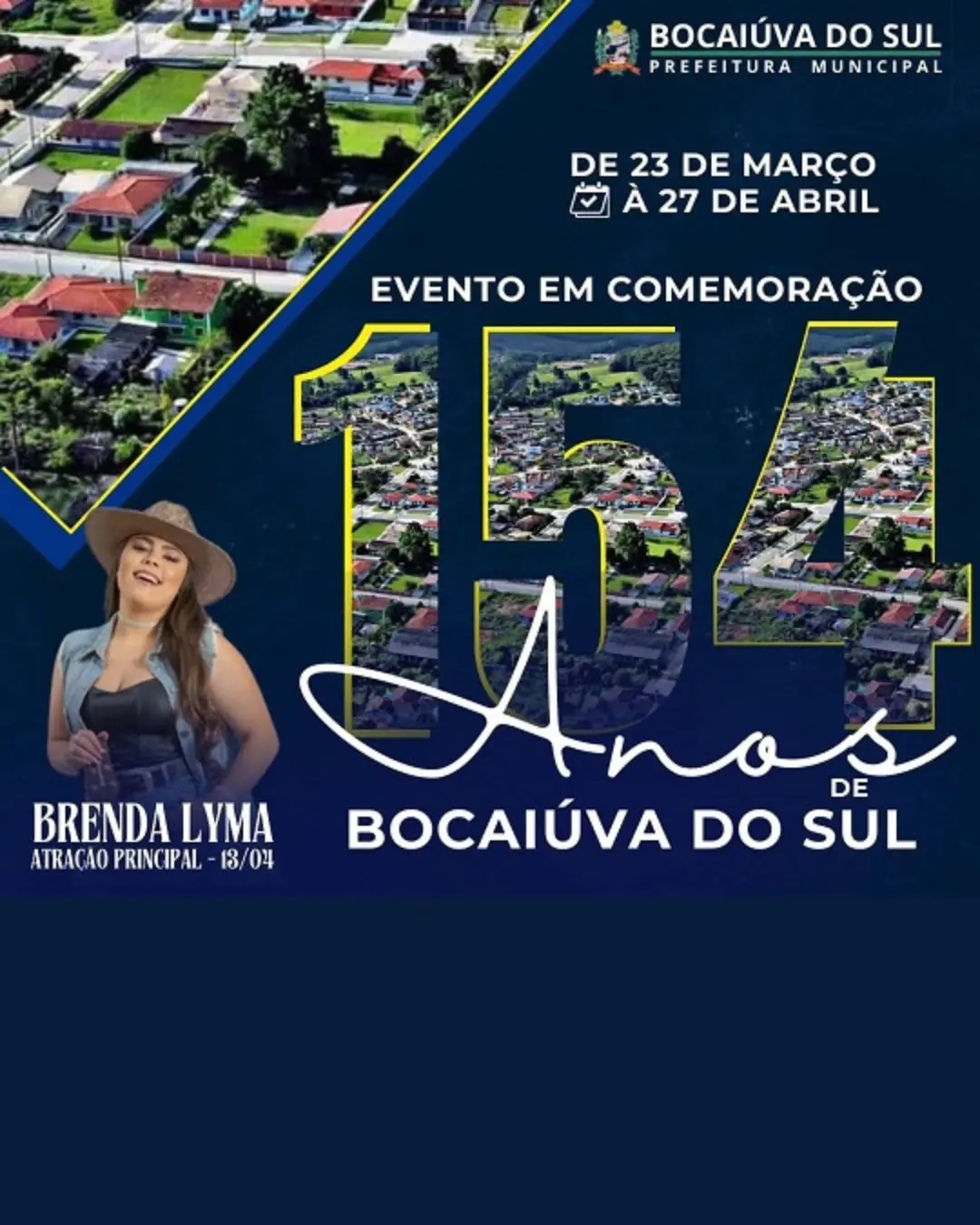 Aniversário de Bocaiúva do Sul terá atividades culturais, show, desfile cívico, 1ª Agrotec e muitas outras atrações