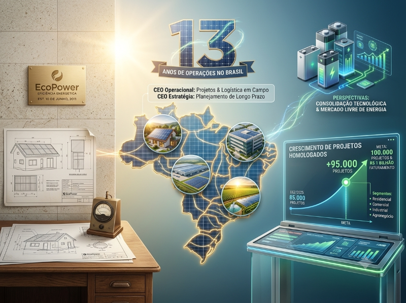 EcoPower comemora 13 anos no mercado de energia solar