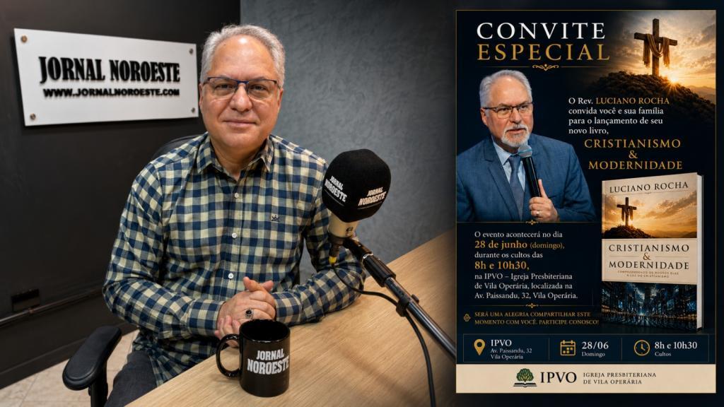 Rev. Luciano Rocha anuncia lançamento do livro “Cristianismo & Modernidade” em Maringá